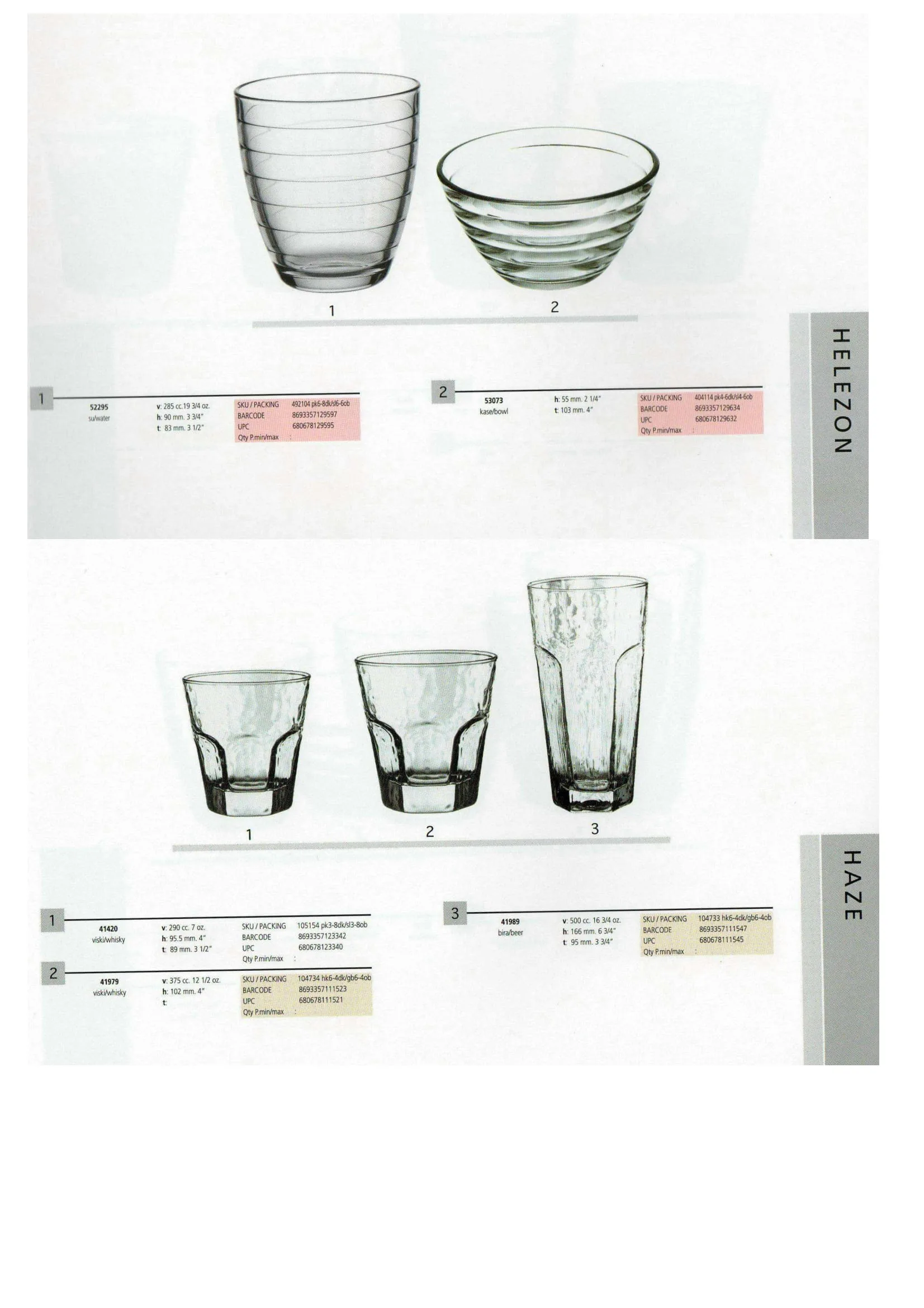 Pasabahce Export Glass Tableware & Glassware Collection Model 3 — Kitchenware, Glassware & Household Plastics | AFRIMEKS Foreign Trade