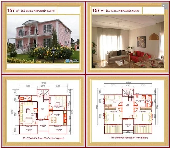 157m² Two-Storey Modular Prefabricated Residential Villa — Prefabricated Houses, Modular Homes & Site Buildings | AFRIMEKS Foreign Trade