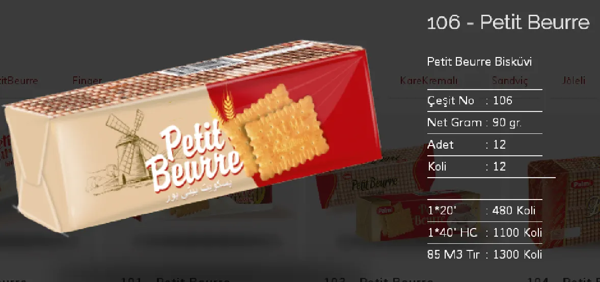 Palmiye Chocolate Coated Biscuits & Wafers Model 106 — Food, Pulses & Fast-Moving Consumer Goods | AFRIMEKS Foreign Trade