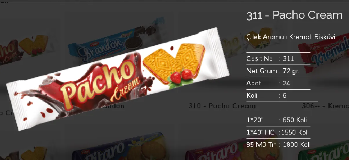 Palmiye Chocolate Coated Biscuits & Wafers Model 104 — Food, Pulses & Fast-Moving Consumer Goods | AFRIMEKS Foreign Trade