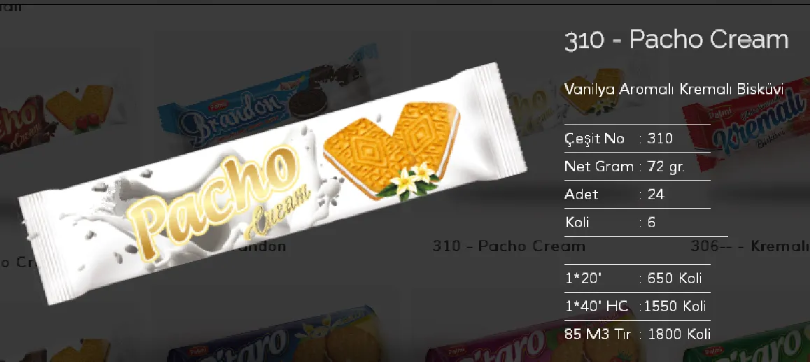 Palmiye Chocolate Coated Biscuits & Wafers Model 95 — Food, Pulses & Fast-Moving Consumer Goods | AFRIMEKS Foreign Trade