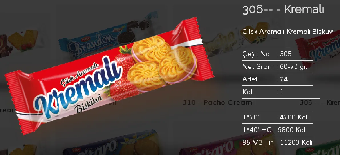 Palmiye Chocolate Coated Biscuits & Wafers Model 121 — Food, Pulses & Fast-Moving Consumer Goods | AFRIMEKS Foreign Trade