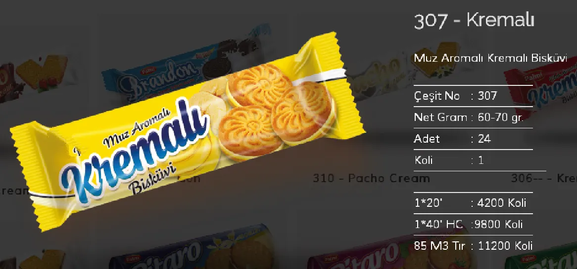 Palmiye Chocolate Coated Biscuits & Wafers Model 60 — Food, Pulses & Fast-Moving Consumer Goods | AFRIMEKS Foreign Trade