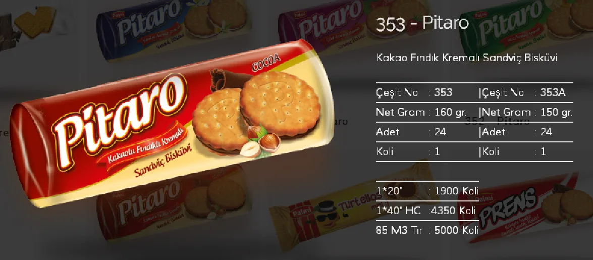 Palmiye Chocolate Coated Biscuits & Wafers Model 9 — Food, Pulses & Fast-Moving Consumer Goods | AFRIMEKS Foreign Trade