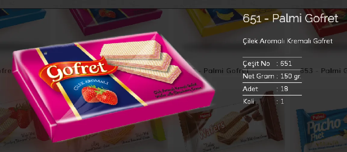Palmiye Chocolate Coated Biscuits & Wafers Model 96 — Food, Pulses & Fast-Moving Consumer Goods | AFRIMEKS Foreign Trade