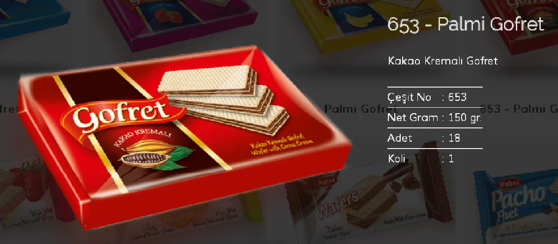 Palmiye Chocolate Coated Biscuits & Wafers Model 63 — Food, Pulses & Fast-Moving Consumer Goods | AFRIMEKS Foreign Trade