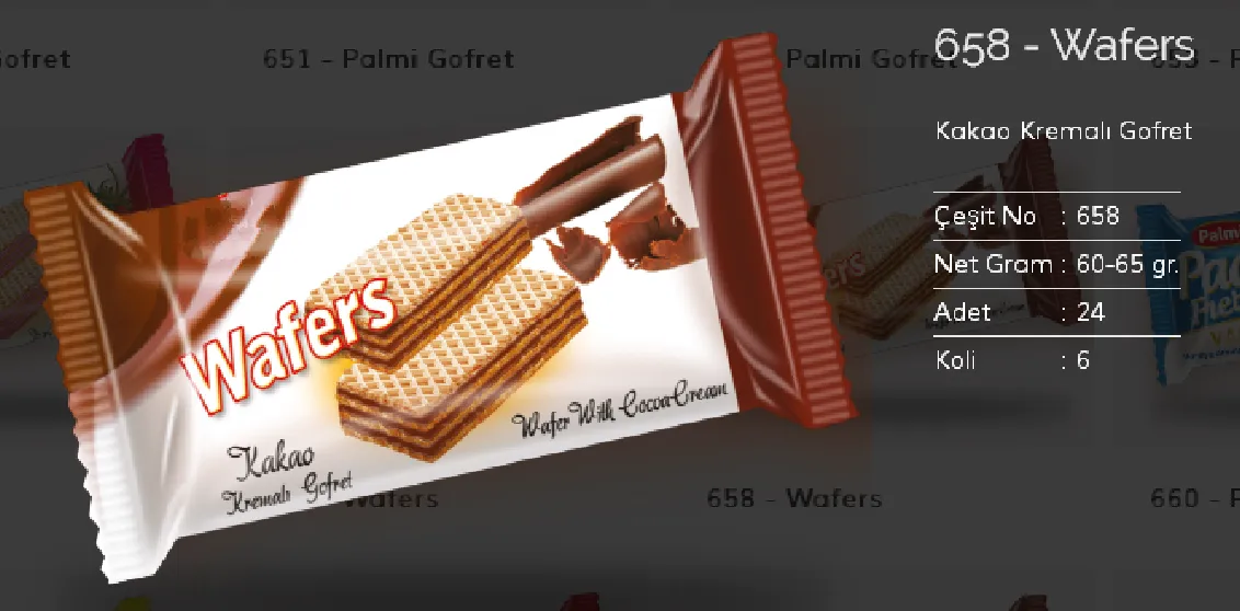 Palmiye Chocolate Coated Biscuits & Wafers Model 39 — Food, Pulses & Fast-Moving Consumer Goods | AFRIMEKS Foreign Trade