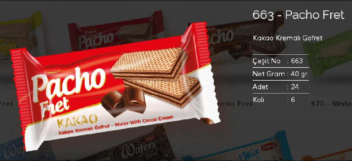 Palmiye Chocolate Coated Biscuits & Wafers Model 56 — Food, Pulses & Fast-Moving Consumer Goods | AFRIMEKS Foreign Trade