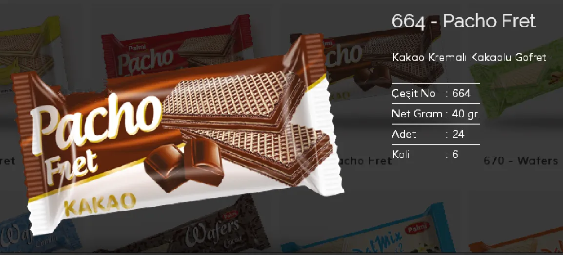 Palmiye Chocolate Coated Biscuits & Wafers Model 44 — Food, Pulses & Fast-Moving Consumer Goods | AFRIMEKS Foreign Trade