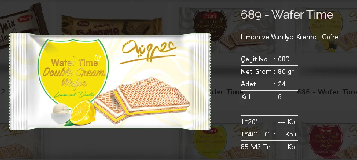 Palmiye Chocolate Coated Biscuits & Wafers Model 29 — Food, Pulses & Fast-Moving Consumer Goods | AFRIMEKS Foreign Trade