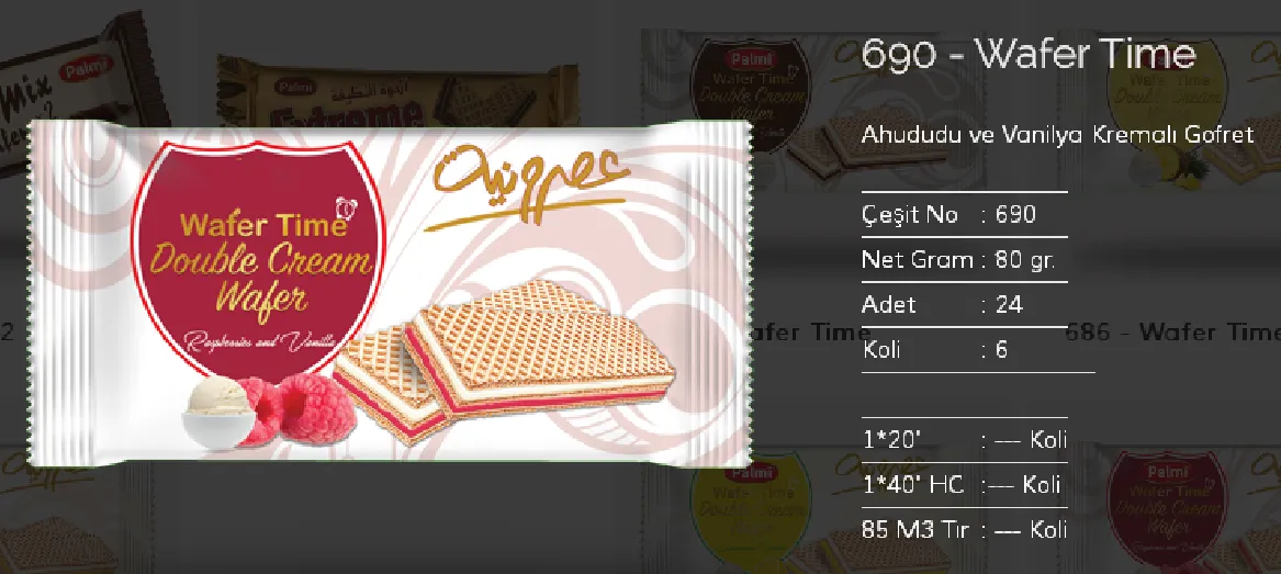 Palmiye Chocolate Coated Biscuits & Wafers Model 30 — Food, Pulses & Fast-Moving Consumer Goods | AFRIMEKS Foreign Trade