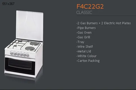 4-Burner Gas Freestanding Cooker & Grill (LPG/Natural Gas) Model 86 — Major Appliances, Refrigeration & Consumer Electronics | AFRIMEKS Foreign Trade