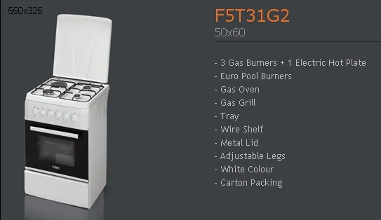 4-Burner Gas Freestanding Cooker & Grill (LPG/Natural Gas) Model 153 — Major Appliances, Refrigeration & Consumer Electronics | AFRIMEKS Foreign Trade