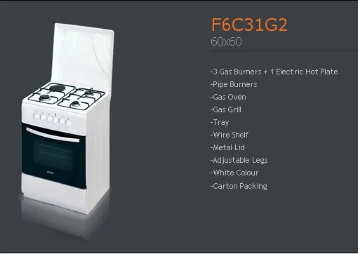 4-Burner Gas Freestanding Cooker & Grill (LPG/Natural Gas) Model 98 — Major Appliances, Refrigeration & Consumer Electronics | AFRIMEKS Foreign Trade