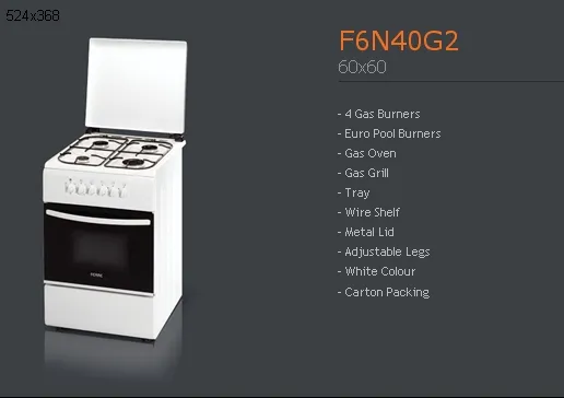 4-Burner Gas Freestanding Cooker & Grill (LPG/Natural Gas) Model 78 — Major Appliances, Refrigeration & Consumer Electronics | AFRIMEKS Foreign Trade