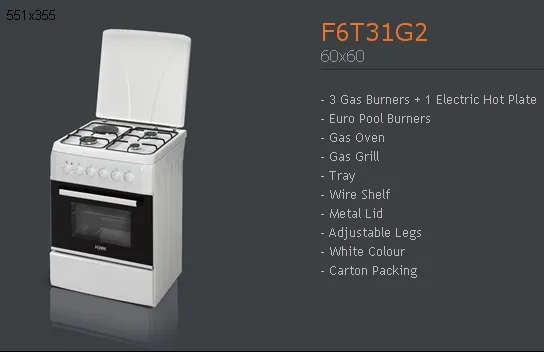 4-Burner Gas Freestanding Cooker & Grill (LPG/Natural Gas) Model 64 — Major Appliances, Refrigeration & Consumer Electronics | AFRIMEKS Foreign Trade