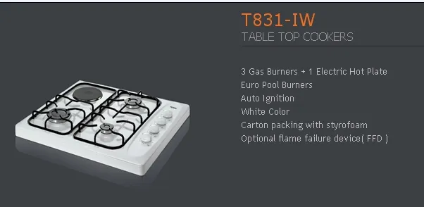 4-Burner Gas Freestanding Cooker & Grill (LPG/Natural Gas) Model 99 — Major Appliances, Refrigeration & Consumer Electronics | AFRIMEKS Foreign Trade