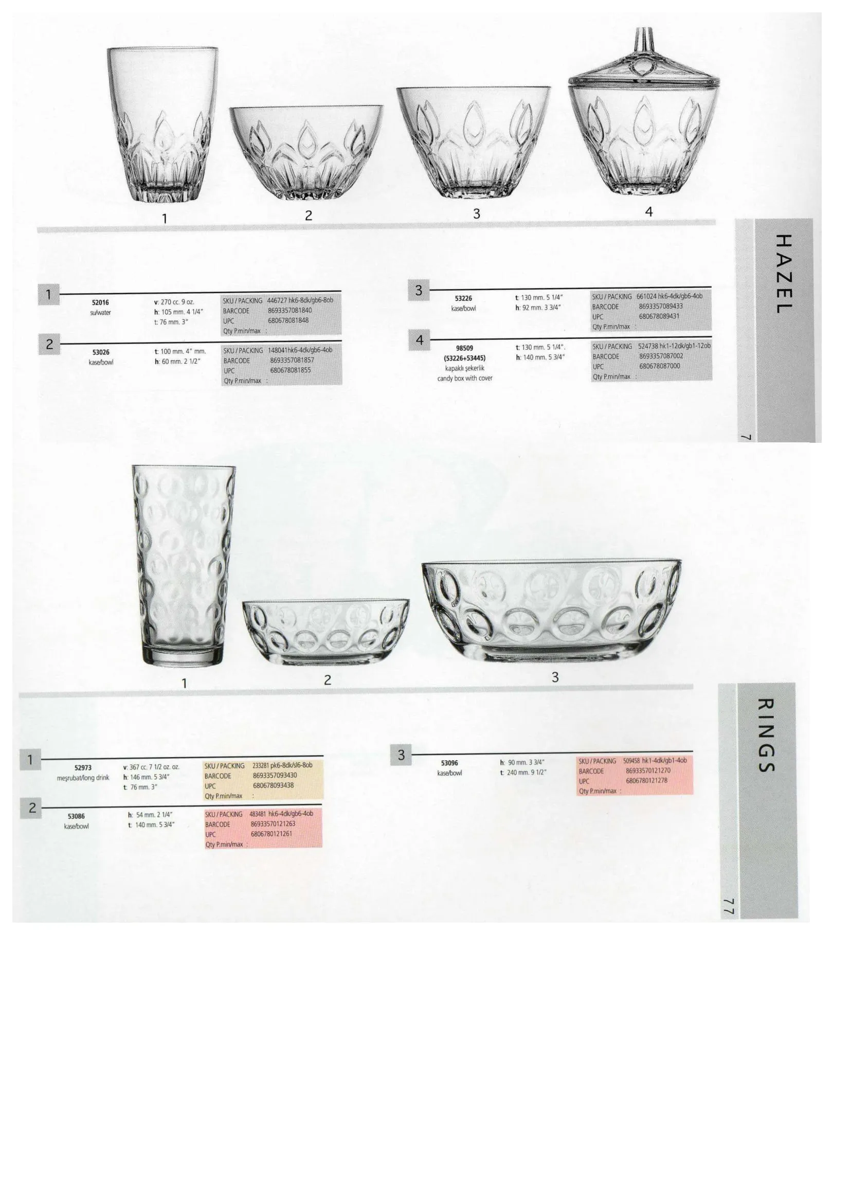 Pasabahce Export Glass Tableware & Glassware Collection Model 109 — Kitchenware, Glassware & Household Plastics | AFRIMEKS Foreign Trade