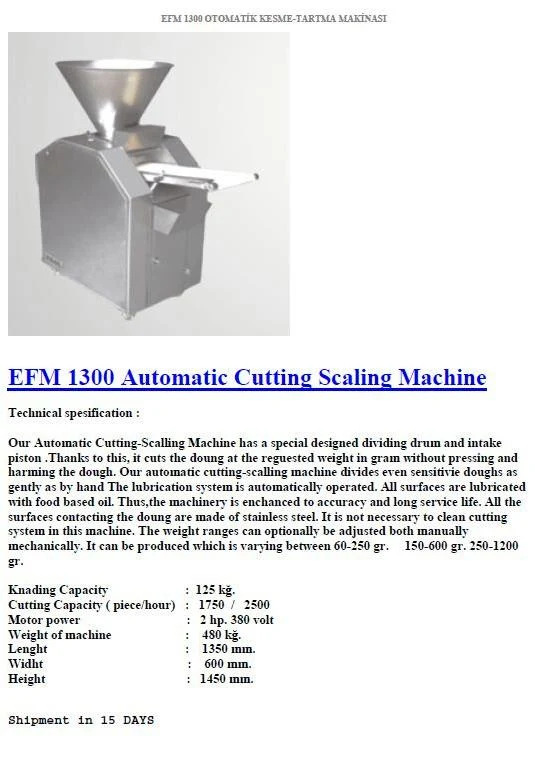 Automatic Volumetric Dough Divider & Weigher Machine — Industrial Manufacturing & Factory Production Machinery | AFRIMEKS Foreign Trade