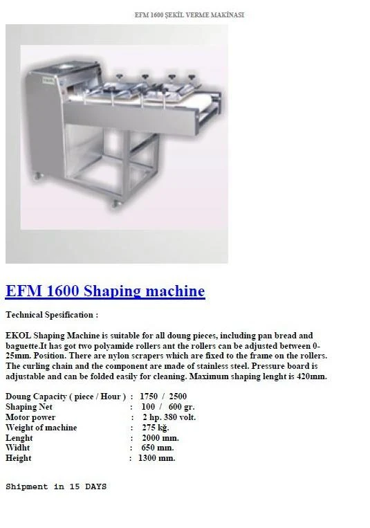 Baguette & Loaf Dough Moulder and Shaping Machine — Industrial Manufacturing & Factory Production Machinery | AFRIMEKS Foreign Trade