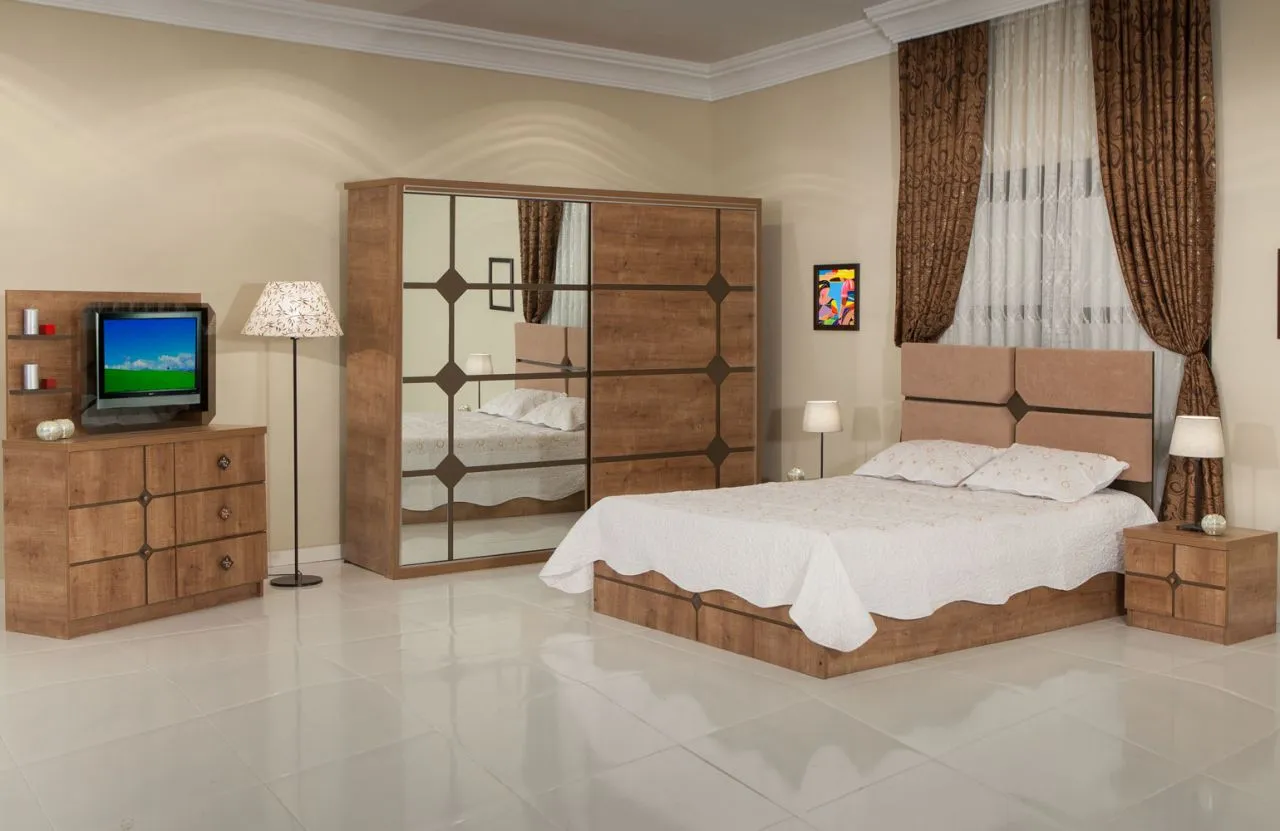 Allegra Luxury Wooden Bedroom Set & Wardrobe — Furniture, Bedroom Suites, Sofa Sets & Carpets | AFRIMEKS Foreign Trade