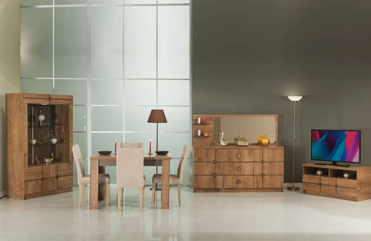 Allegra Solid Wood Dining Room & Extendable Table Set — Furniture, Bedroom Suites, Sofa Sets & Carpets | AFRIMEKS Foreign Trade