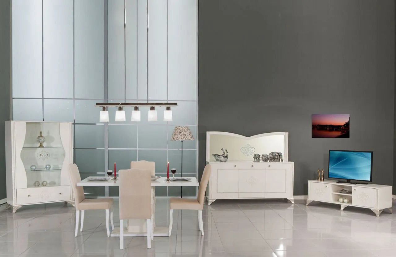 Alyans Solid Wood Dining Room & Extendable Table Set — Furniture, Bedroom Suites, Sofa Sets & Carpets | AFRIMEKS Foreign Trade