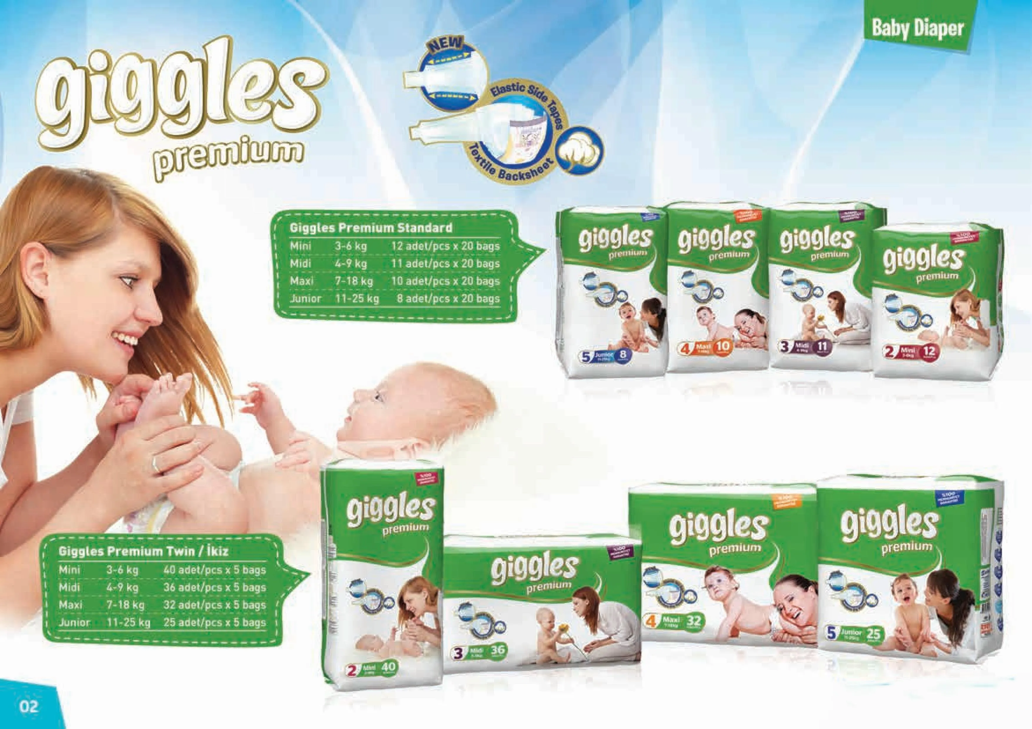 Ultra Absorbent Breathable Baby Diapers Export Pack Model 9 — Cleaning Products, Baby Diapers & Personal Care | AFRIMEKS Foreign Trade