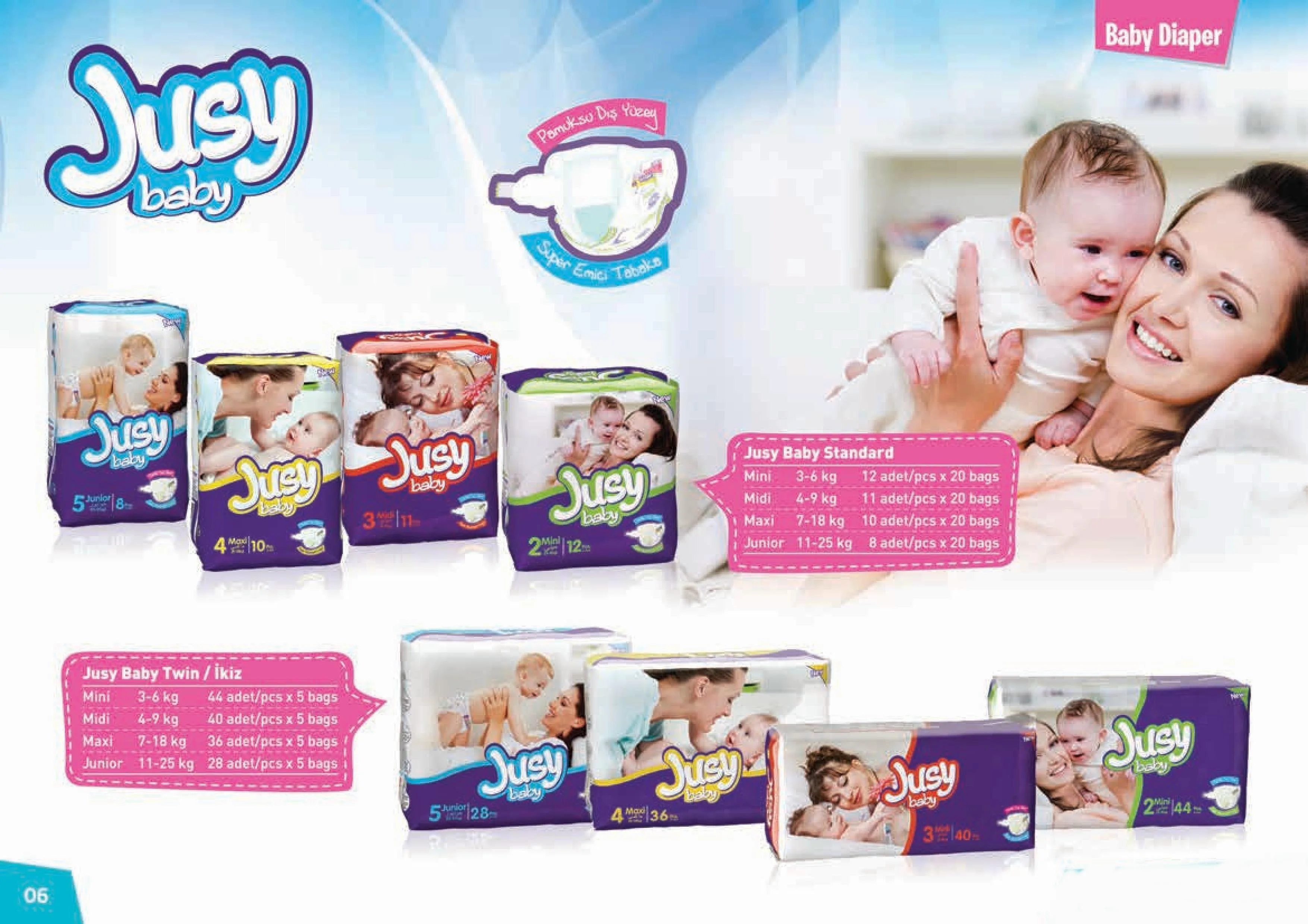 Ultra Absorbent Breathable Baby Diapers Export Pack Model 3 — Cleaning Products, Baby Diapers & Personal Care | AFRIMEKS Foreign Trade