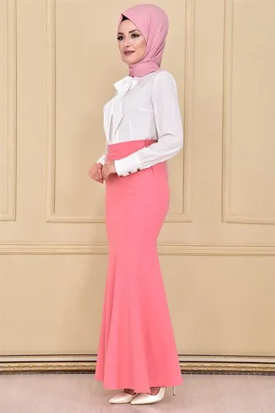 Mermaid Skirt Powder Pink Asm105511 B — Export Series 1 — Women's Fashion, Evening Gowns, Modest Wear & Hajj Clothing | AFRIMEKS Foreign Trade