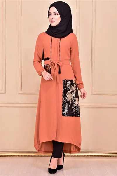 Full-Length Buttoned Modest Long Coat Mustard Yellow Ayd6013 — Export Series 4 — Women's Fashion, Evening Gowns, Modest Wear & Hajj Clothing | AFRIMEKS Foreign Trade