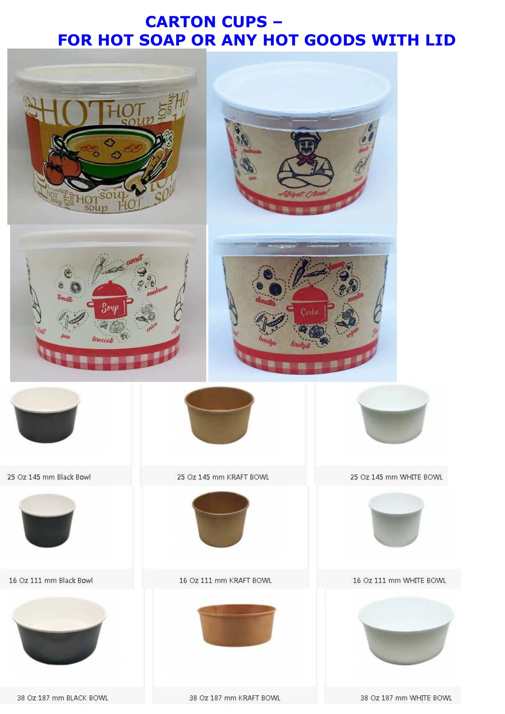 Custom Printed Hot/Cold Paper Cup Series Size 4 — Disposable Packaging, Paper Cups & Stationery | AFRIMEKS Foreign Trade