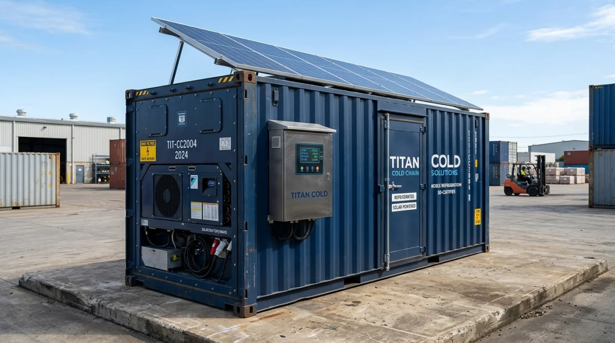 20FT Solar Powered Mobile Cold Room (0°C / +4°C) — Mobile Cold Storage & Blast Freezer Containers | AFRIMEKS Foreign Trade