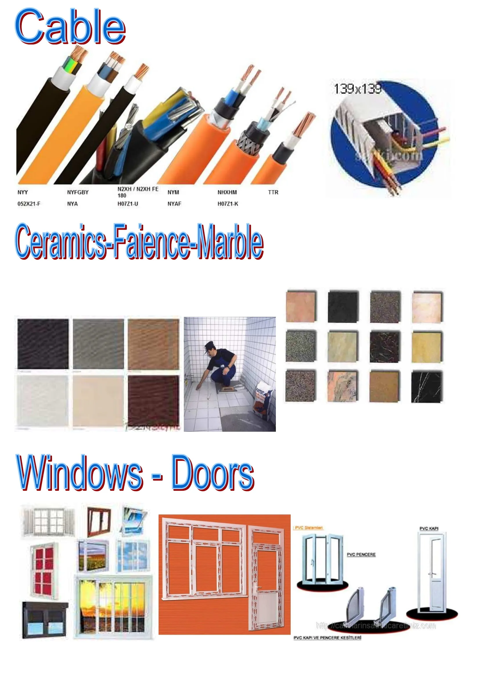 TSE Certified Electrical Installation & Infrastructure Materials Model 12 — Construction Materials, Steel Security Doors & Building Profiles | AFRIMEKS Foreign Trade