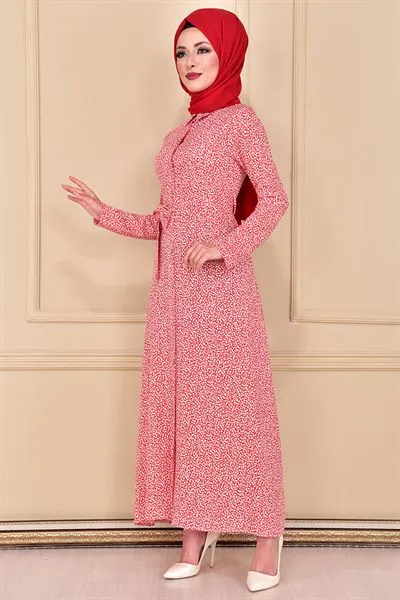 Buttoned Dress Sag2287 B — Export Series 79 — Women's Fashion, Evening Gowns, Modest Wear & Hajj Clothing | AFRIMEKS Foreign Trade