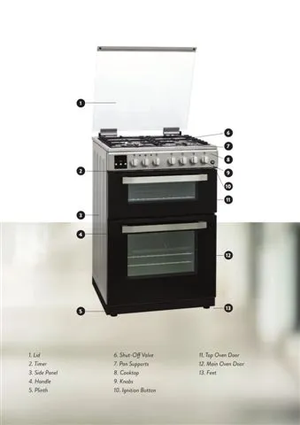 4-Burner Gas Freestanding Cooker & Grill (LPG/Natural Gas) Model 75 — Major Appliances, Refrigeration & Consumer Electronics | AFRIMEKS Foreign Trade