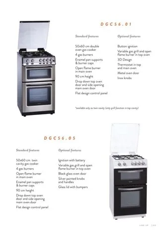 4-Burner Gas Freestanding Cooker & Grill (LPG/Natural Gas) Model 20 — Major Appliances, Refrigeration & Consumer Electronics | AFRIMEKS Foreign Trade