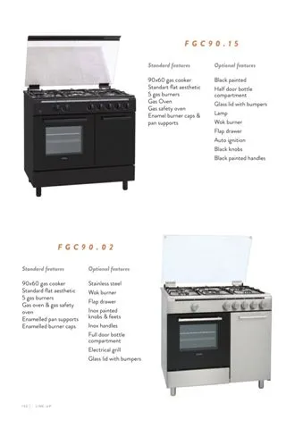 4-Burner Gas Freestanding Cooker & Grill (LPG/Natural Gas) Model 52 — Major Appliances, Refrigeration & Consumer Electronics | AFRIMEKS Foreign Trade