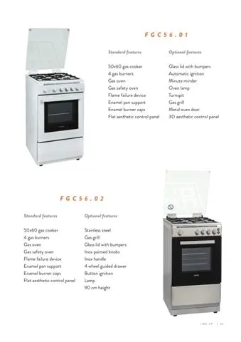 4-Burner Gas Freestanding Cooker & Grill (LPG/Natural Gas) Model 80 — Major Appliances, Refrigeration & Consumer Electronics | AFRIMEKS Foreign Trade