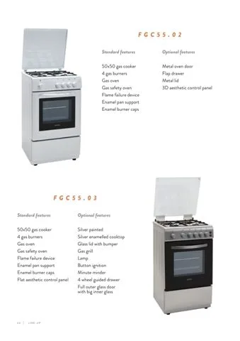4-Burner Gas Freestanding Cooker & Grill (LPG/Natural Gas) Model 1 — Major Appliances, Refrigeration & Consumer Electronics | AFRIMEKS Foreign Trade