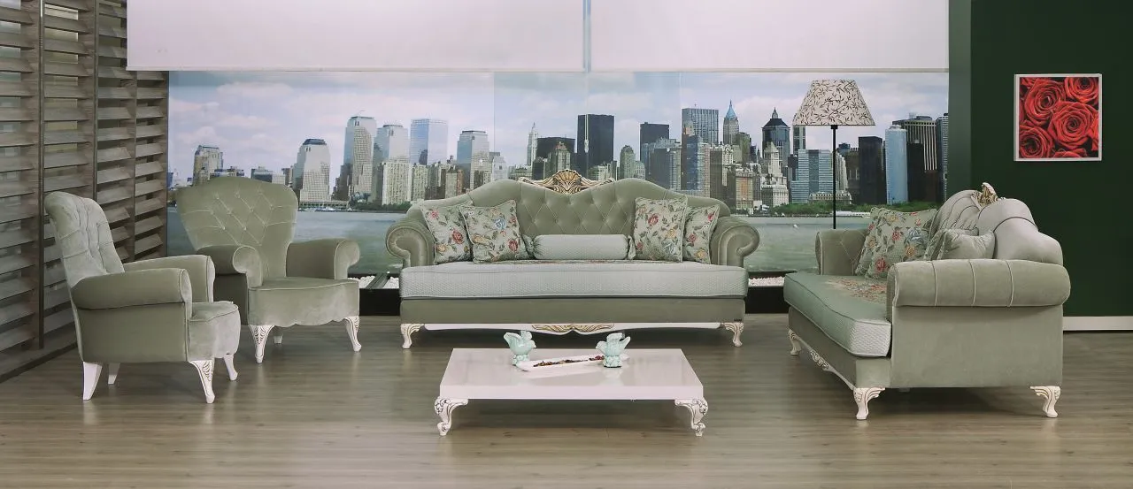 Golden Modern Chester Sofa Set (3+3+1+1) Model 2 — Inegol Export — Furniture, Bedroom Suites, Sofa Sets & Carpets | AFRIMEKS Foreign Trade