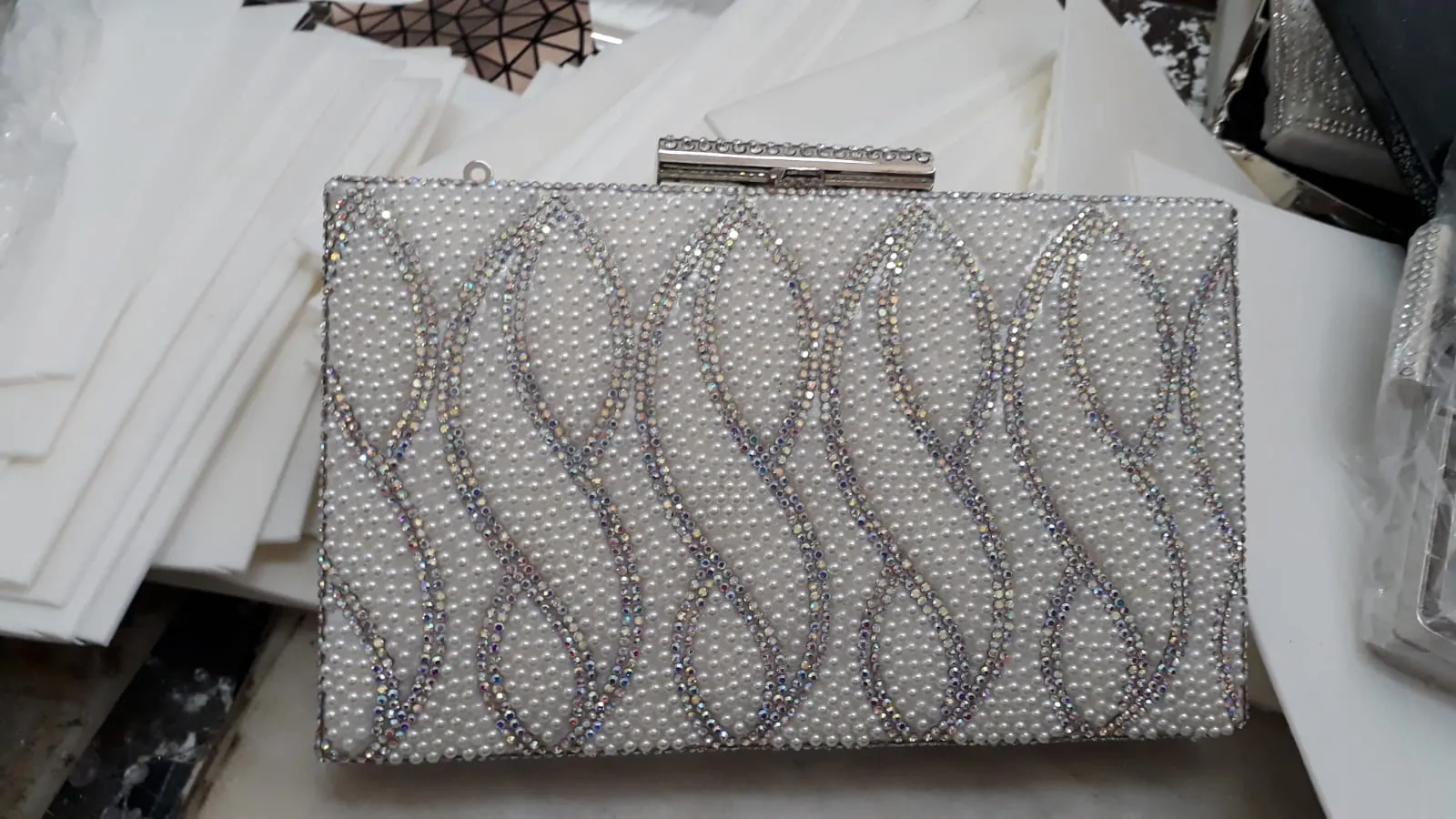 Luxury Rhinestone Evening Clutch & Gala Handbag Model 24 — Women's Handbags, Shoulder Bags & Evening Clutches | AFRIMEKS Foreign Trade