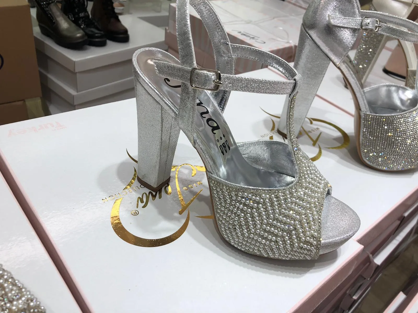 Luxury Stone Embellished Bridal & Evening Shoes Model 45 — Casual, Bridal & Formal Evening Footwear Collections | AFRIMEKS Foreign Trade