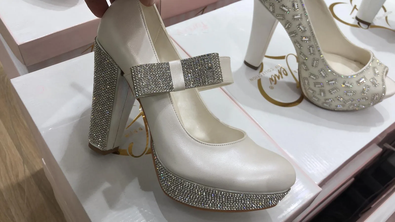 Luxury Stone Embellished Bridal & Evening Shoes Model 1 — Casual, Bridal & Formal Evening Footwear Collections | AFRIMEKS Foreign Trade