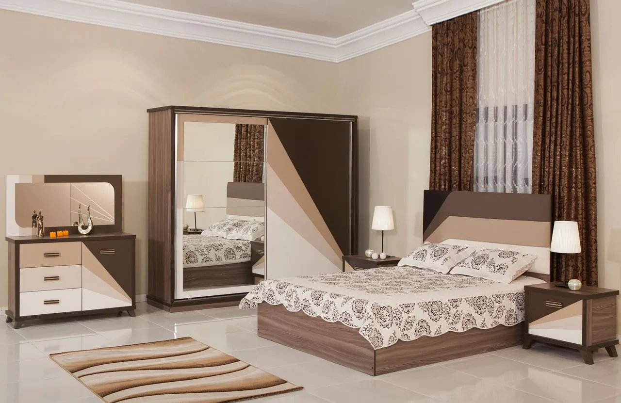 Istanbul Luxury Wooden Bedroom Set & Wardrobe — Furniture, Bedroom Suites, Sofa Sets & Carpets | AFRIMEKS Foreign Trade