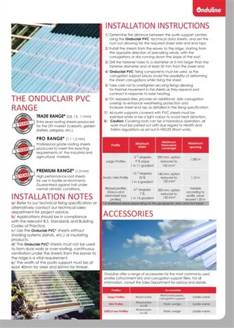 Onduline Waterproof Roofing Sheets & Accessories Model 5 — Construction Materials, Steel Security Doors & Building Profiles | AFRIMEKS Foreign Trade