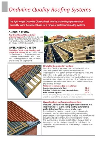 Onduline Waterproof Roofing Sheets & Accessories Model 68 — Construction Materials, Steel Security Doors & Building Profiles | AFRIMEKS Foreign Trade