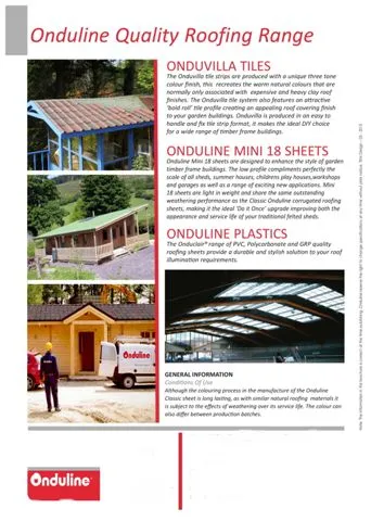 Onduline Waterproof Roofing Sheets & Accessories Model 55 — Construction Materials, Steel Security Doors & Building Profiles | AFRIMEKS Foreign Trade