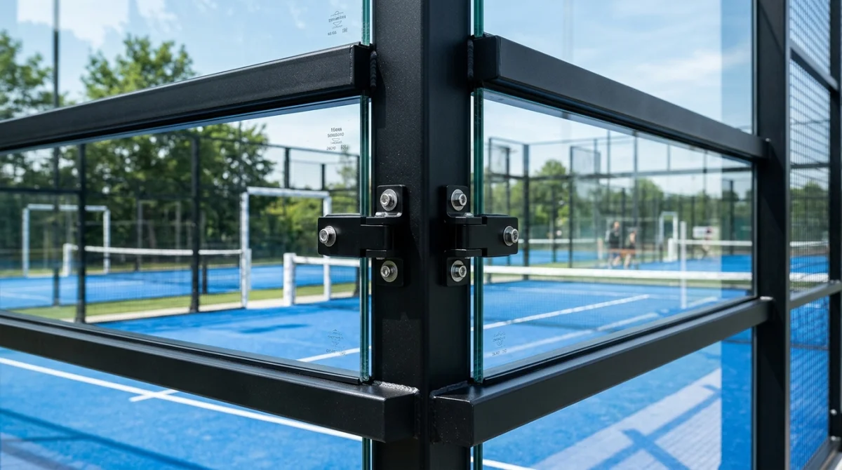12mm Toughened Safety Glass & Steel Chassis Group — Turnkey Padel Tennis Court Systems | AFRIMEKS Foreign Trade