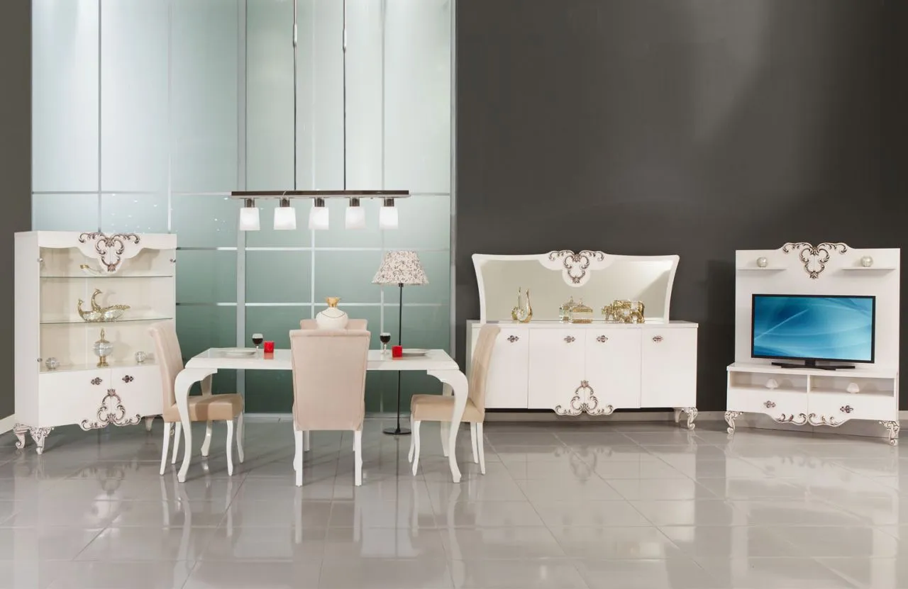Perla Solid Wood Dining Room & Extendable Table Set — Furniture, Bedroom Suites, Sofa Sets & Carpets | AFRIMEKS Foreign Trade